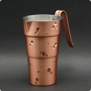 新光金属　純銅１００　茶筒と茶サジセット